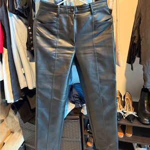 Aritzia Wilfred Rebel Black Leather Pants